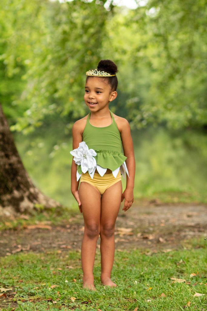 Tiana inspired Laguna and Monaco swimsuit Little Lizard King