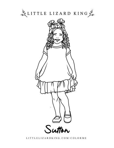 Sutton Coloring Page – Little Lizard King