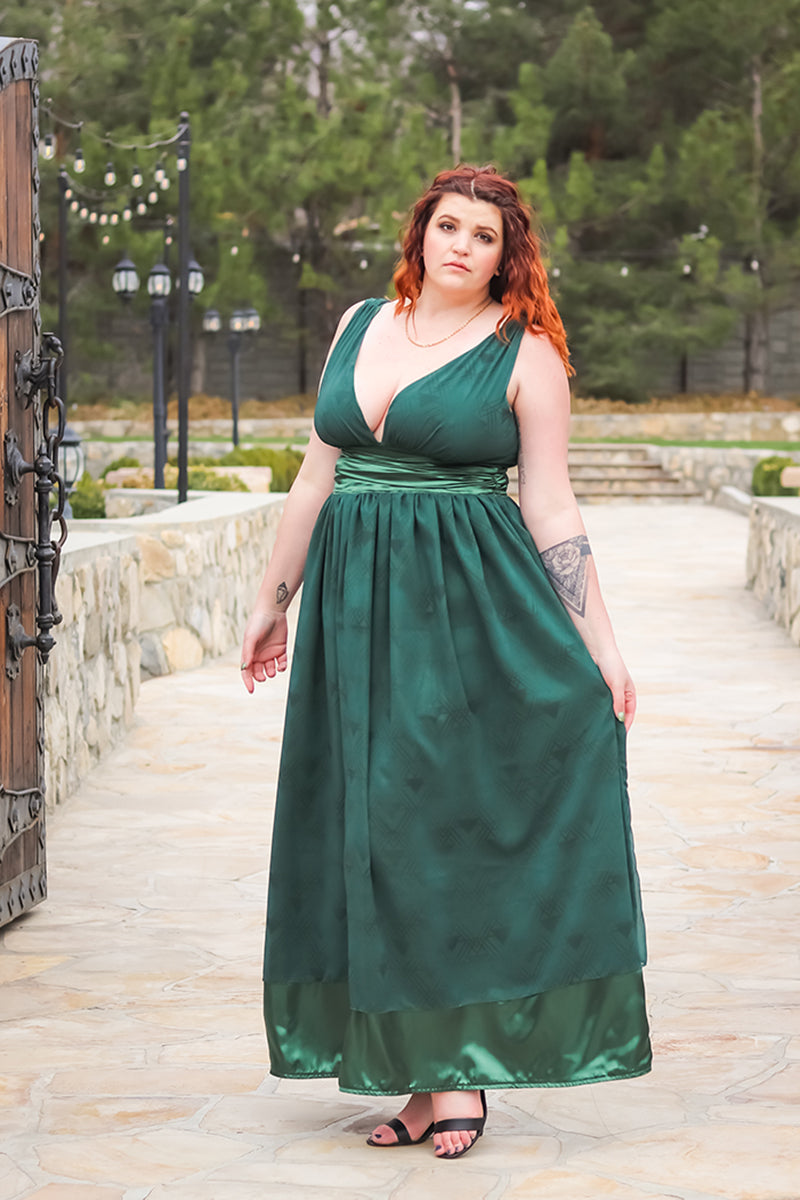 mystic green dress JANYAS CLOSET Mystic Green Sequin Embroidered Gown