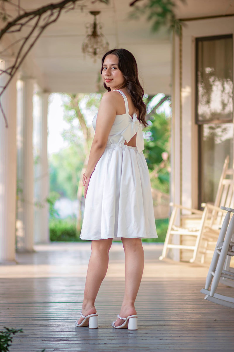 skater dress and wedges Simply Duo Style: Black + White Skater Dress