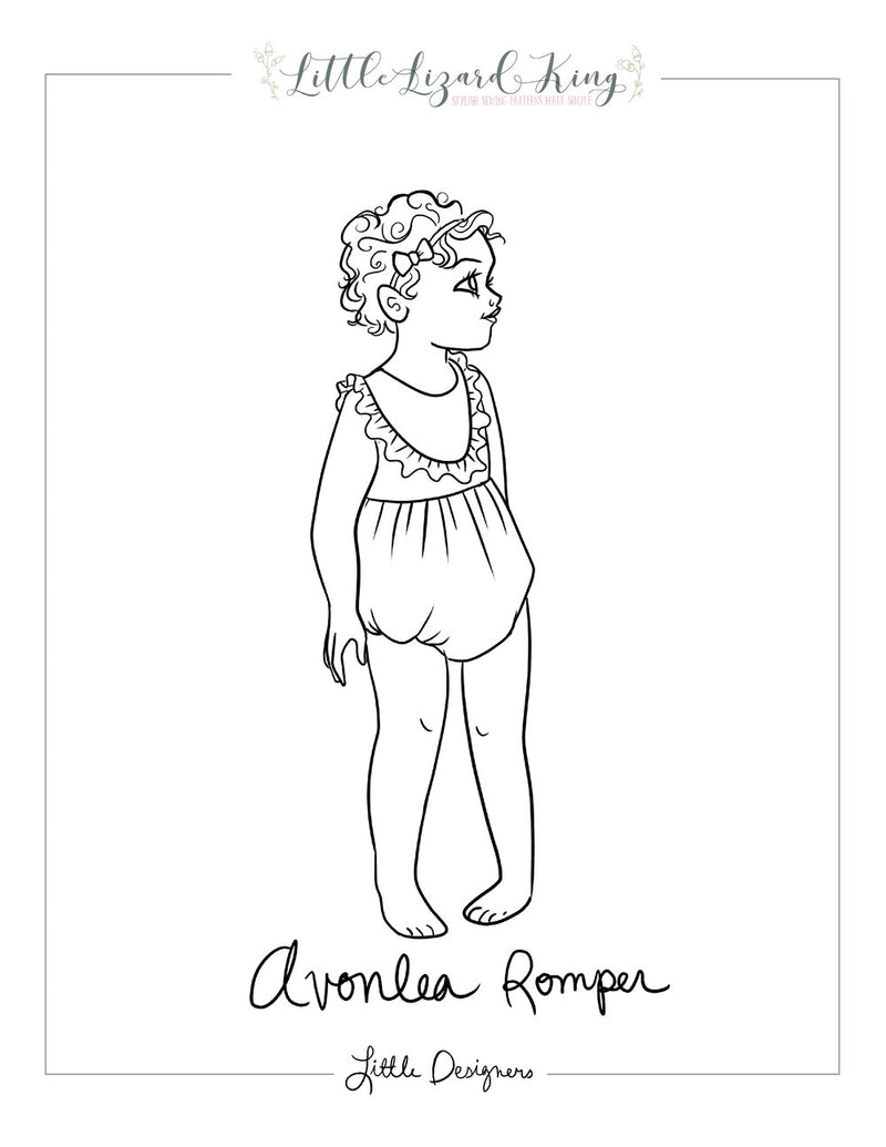 Avonlea Baby Romper Coloring Page
