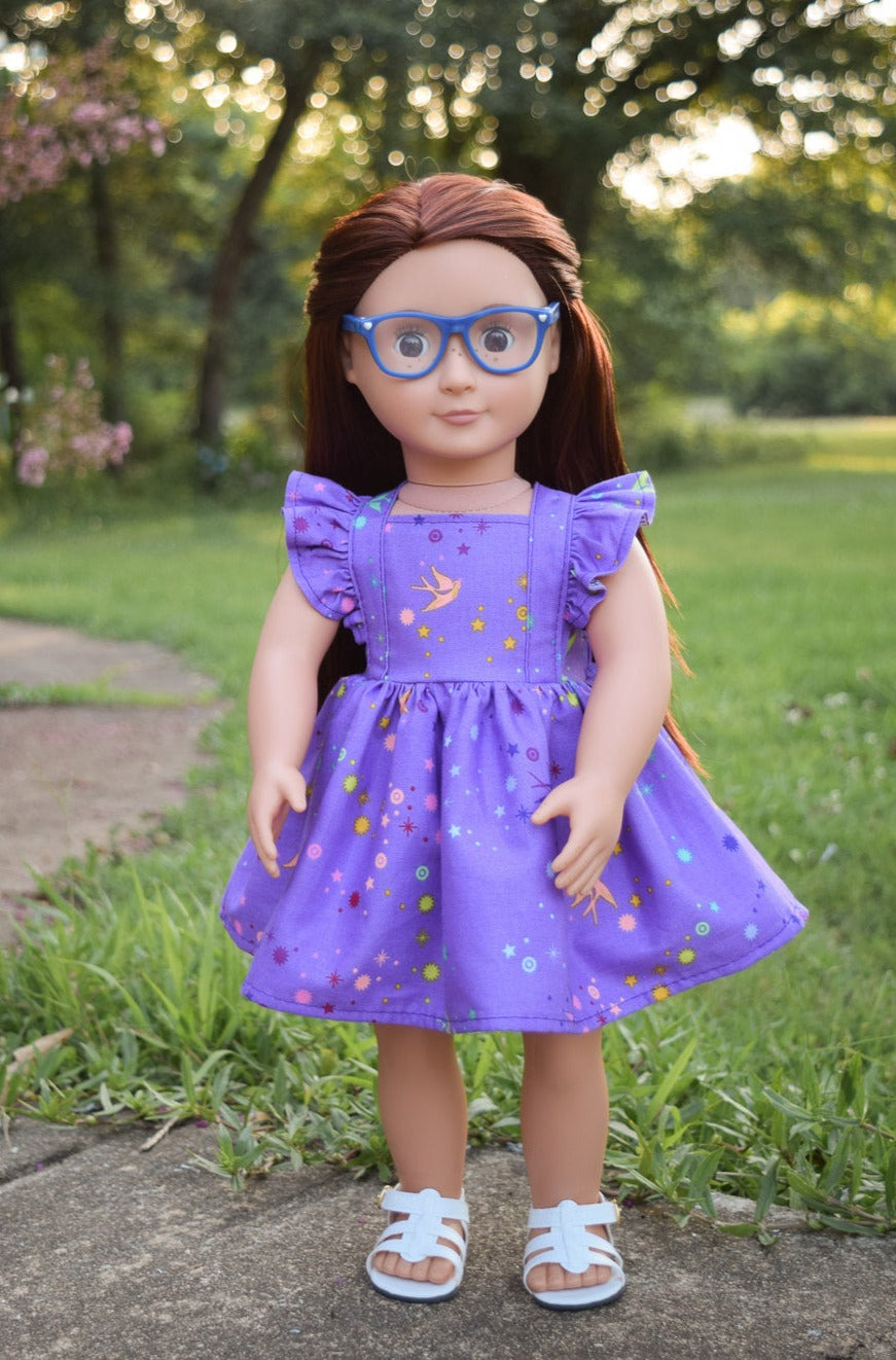 doll purple dress Purple Bowknot Lace Wedding Dress for 11.5" Doll Princess Dresses Doll Clothes