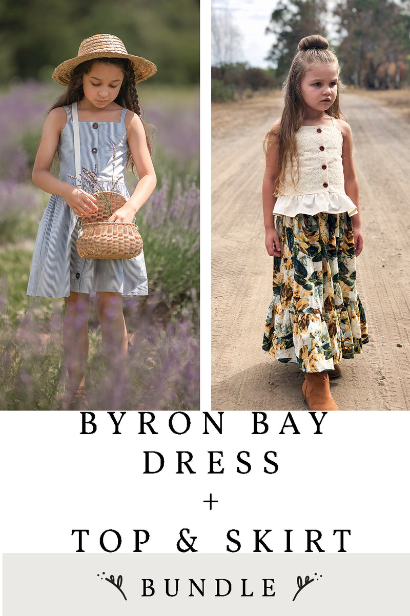 Byron Bay Top and Skirt and Byron Bay Dress 2 Pattern Bundle