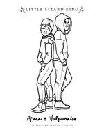 Arica and Valparaiso Boy Coloring Page