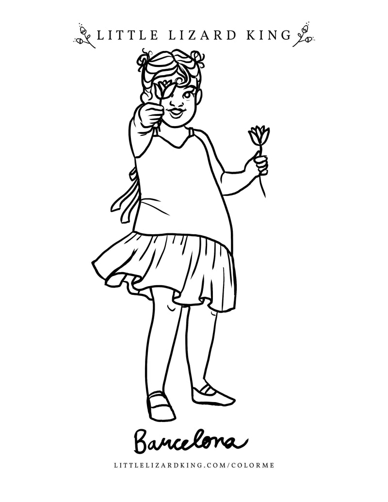 Barcelona Coloring Page