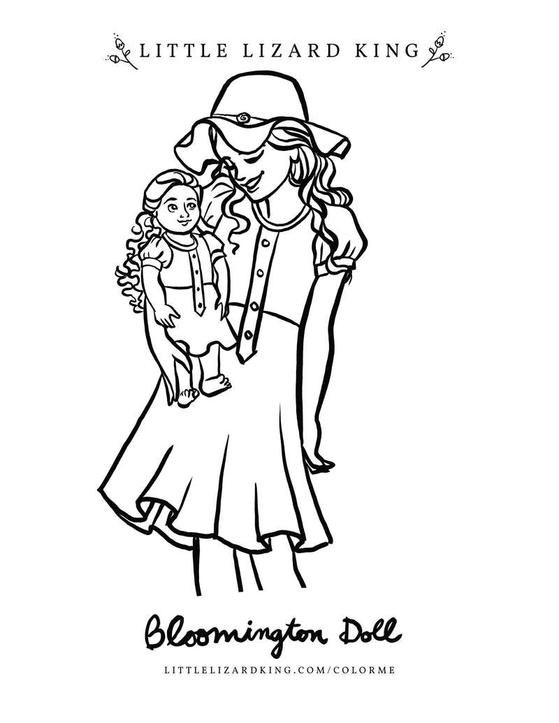 Bloomington Doll Dress Coloring Page