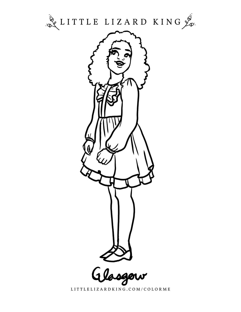 Glasgow Coloring Page