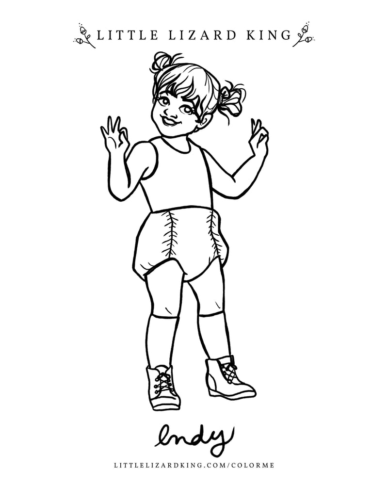 Indy Romper Coloring Page