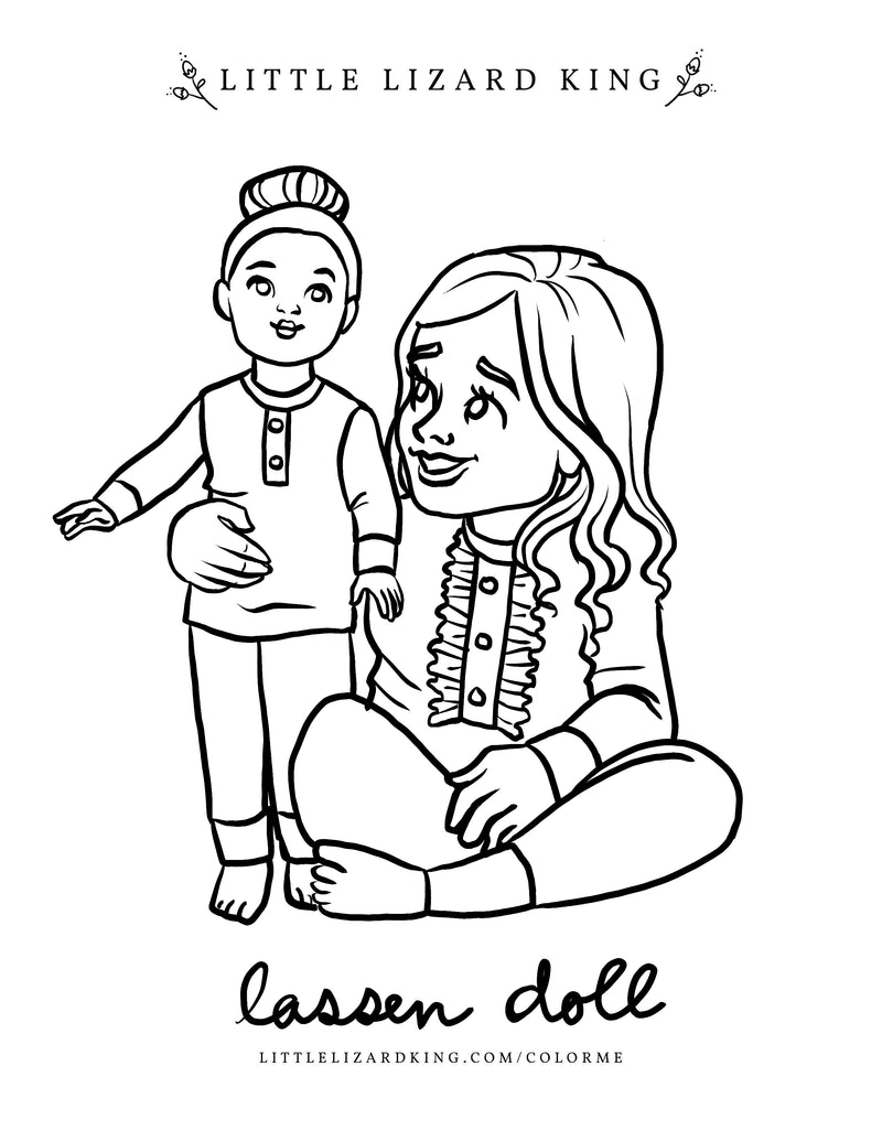 Lassen Doll Coloring Page