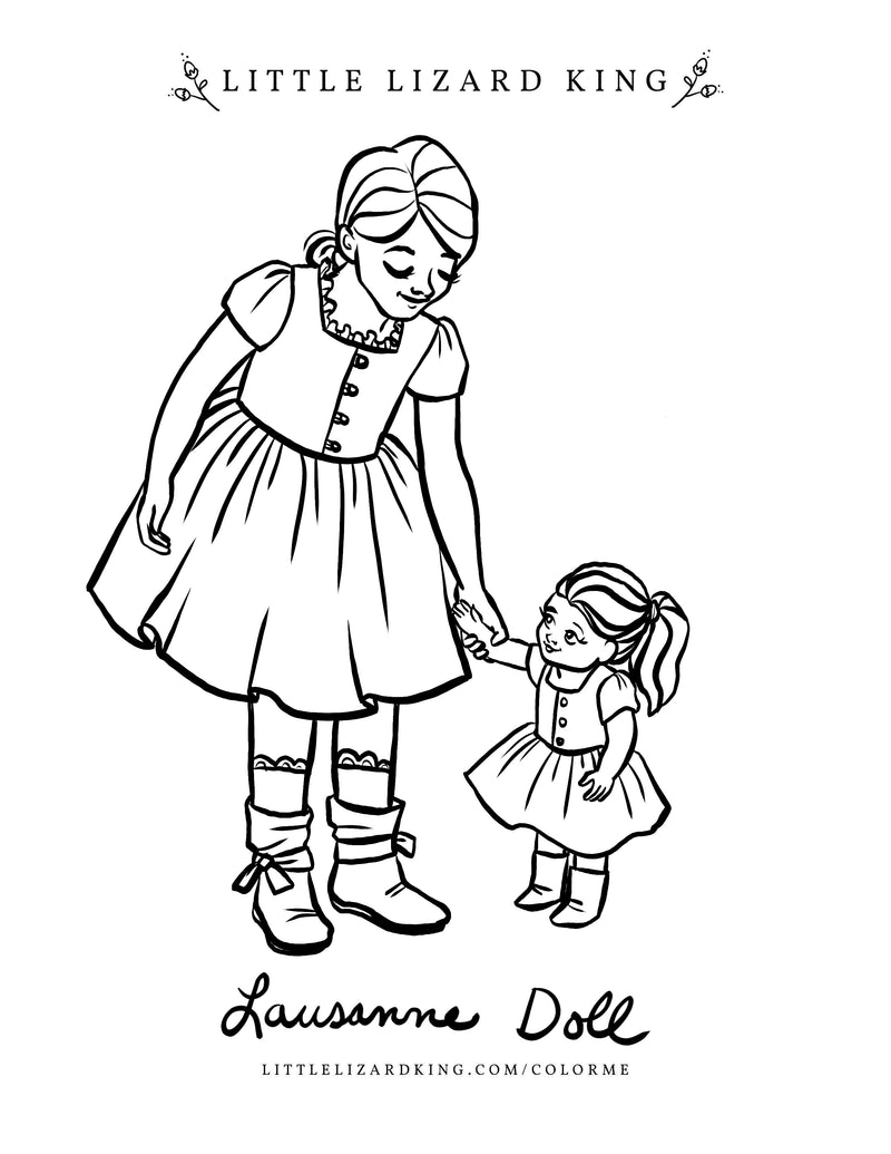 Lausanne Doll Coloring Page