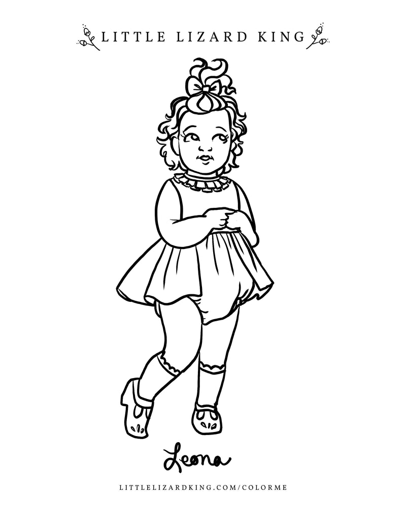 Leona Baby Coloring Page
