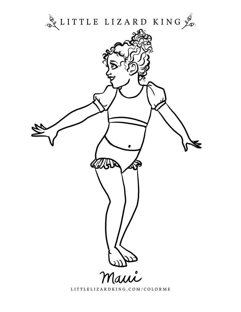 Maui Baby Coloring Page