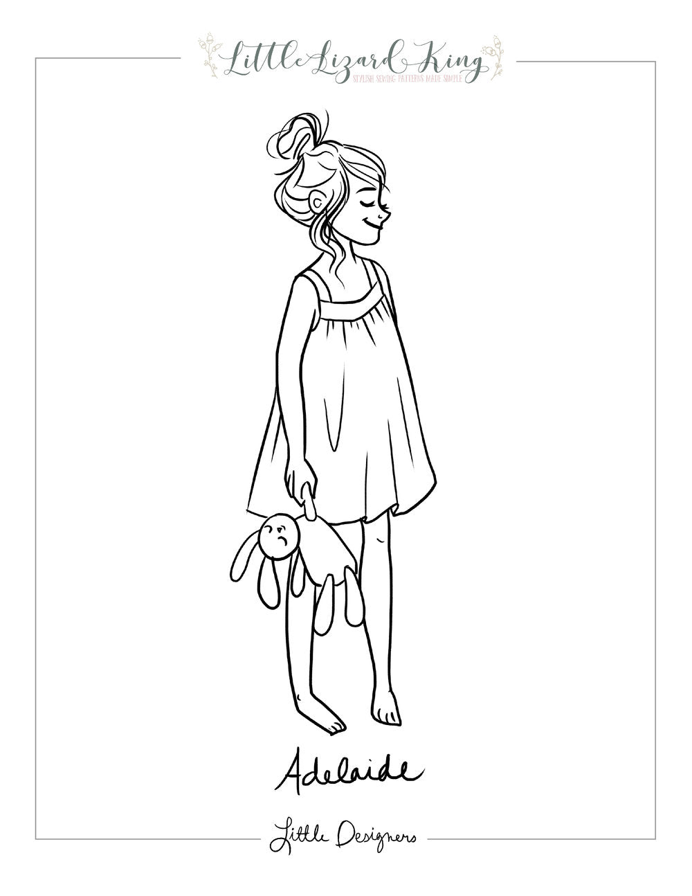 Adelaide Coloring Page – Little Lizard King