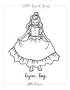 Byron Bay Top and Skirt Coloring Page