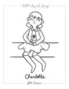 Charlotte Doll and Clothing Set Coloring Page