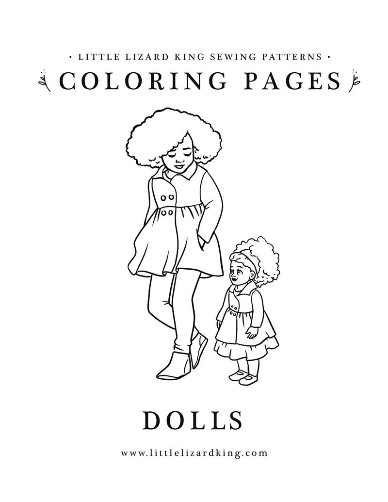 Dolls Coloring Book