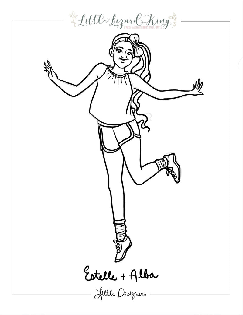 Estelle and Alba Coloring Page