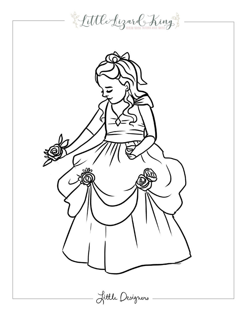 Fairytale Magic Belle Coloring Page