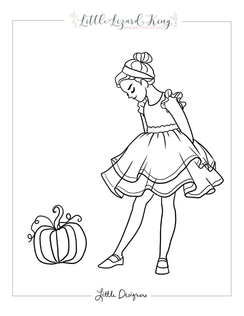 Fairytale Magic Cinderella Coloring Page