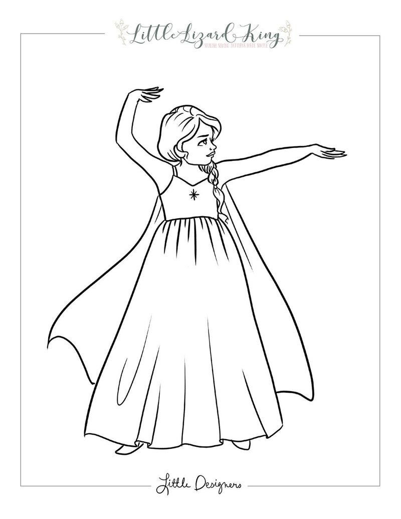 Magic Elsa Color Fairytale Magic Elsa Coloring Page – Little Lizard King