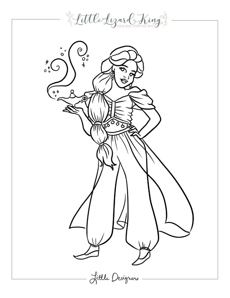 Fairytale Magic Jasmine Coloring Page