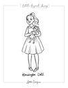 Kensington Doll Coloring Page