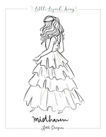 Misthaven Tiered Dress Coloring Page
