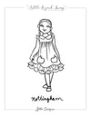 Nottingham Dress with Apple Pockets Coloring Page