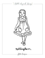 Nottingham Dress with Apple Pockets Coloring Page