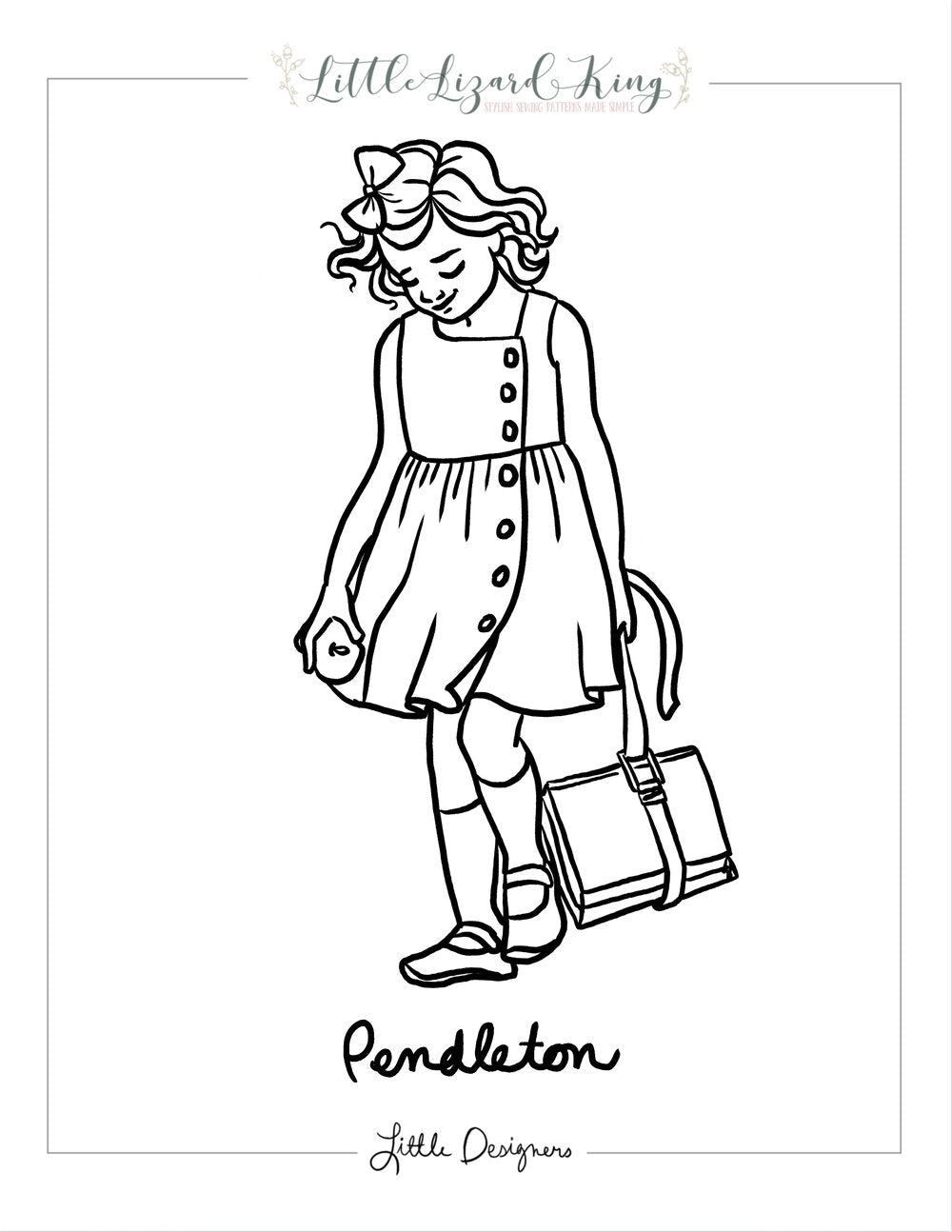 Pendleton Coloring Page – Little Lizard King