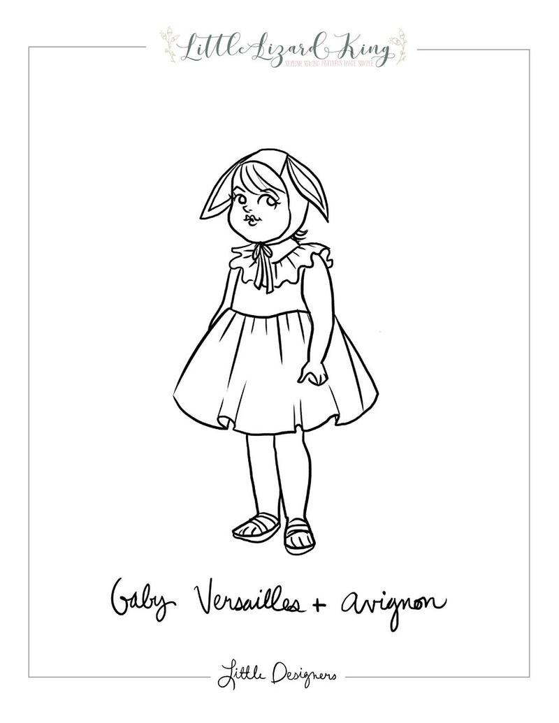 Avignon and Baby Versailles Coloring Page