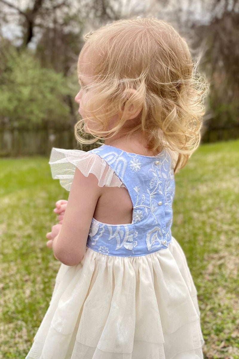 Simple Embroidered Fabric Cotton Baby Dress – Tara Baby Shop