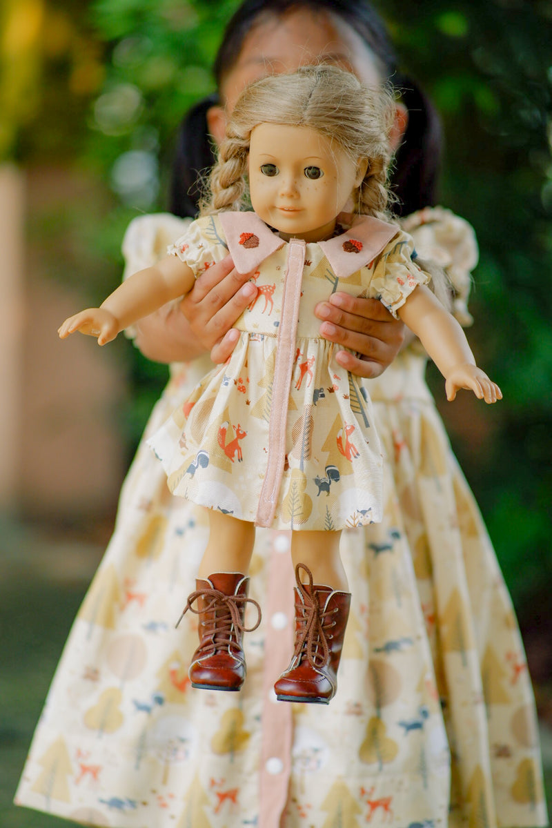 ladies doll dress Purple Flower Victorian Doll Outfit