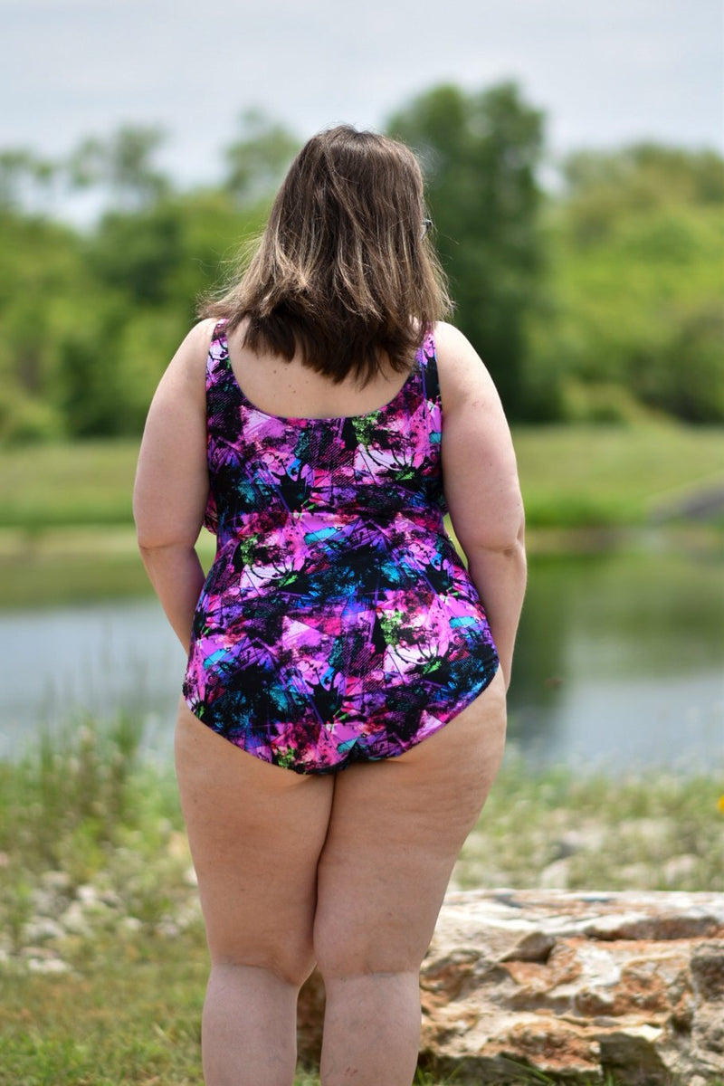 Ella's Retro Ruched Swimsuit Sizes XXS to 3X Adults PDF Pattern