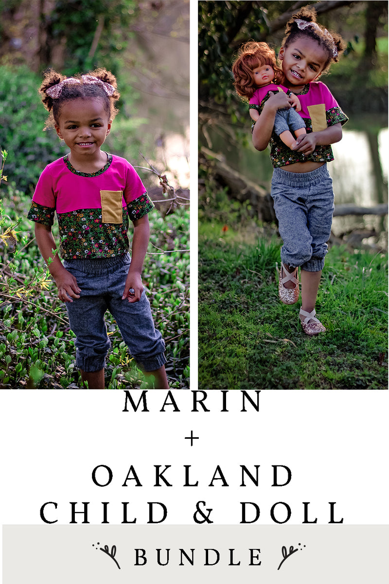 Marin Child, Oakland Child and Marin and Oakland Doll 3 Pattern Bundle